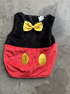 Disney Baby Mickey Mouse Costume Top Infant Halloween 6-12 Months Adorable • $18