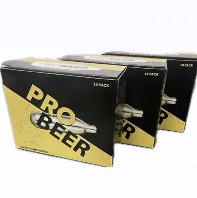 CO2 Cartridge Unthreaded 16g Gas Not Threaded Beer Keg Charger Food Grade 30 Pk • £35