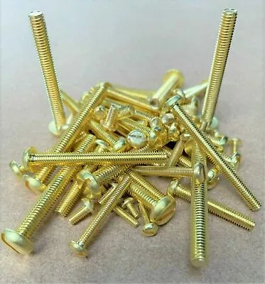 £2.70 • Buy Pan Head Machine Screws Solid Brass Slotted Pan Head Bolts M3 M4 M5 M6 (vat)