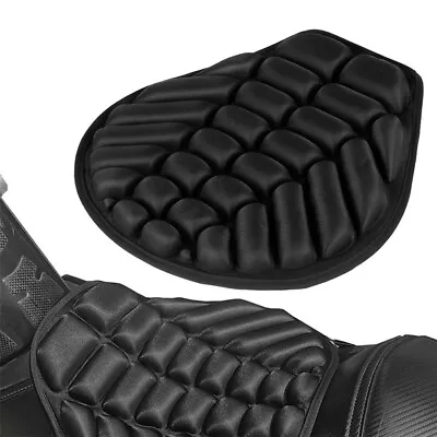 Motorcycle 3D Air Seat Cushion Shock Absorption Inflatable Air Pillow Pad Cover  • £16.67