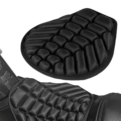 Motorcycle 3D Air Seat Cushion Shock Absorption Inflatable Air Pillow Pad Cover • £12.22