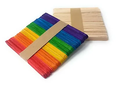 Wooden Lollipop Sticks Plant Labels Lolly Pop Kids Arts Crafts Mixed Plain Pack • £1.99