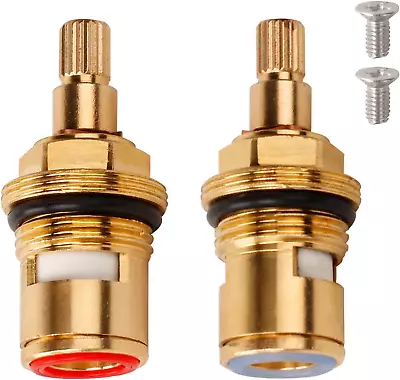 ACHANFLY 2PCS Mixer Tap Valve Cartridge Replacement 1/4 Turn 1/2  Tap Gland With • £9.81