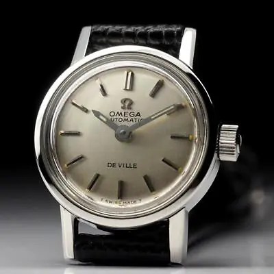 Omega Deville Watch Round Silver Automatic 20mm Ladies Vintage • $705.98