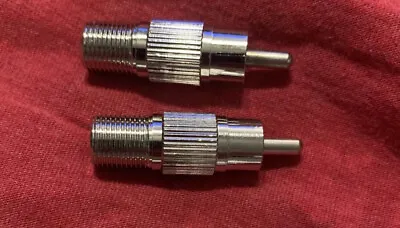 2 RF Coaxial Adapter Converters - F-Type Female To RCA Male Connector • $2.50