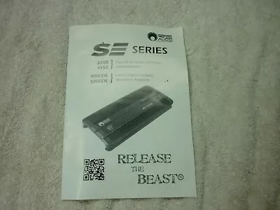 Re Audio Se Series Amplifier Owner's Manual!!! • $12