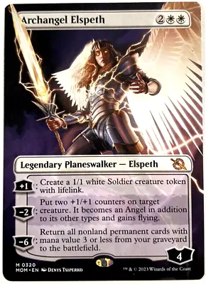 MTG Archangel Elspeth *BORDERLESS* March Of The Machine 0320 NM • $8.99