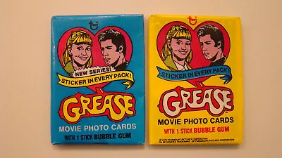 1978 Topps Grease Movie Trading Cards Sealed Wax Gum Pack - One Yellow One Blue • $8.95