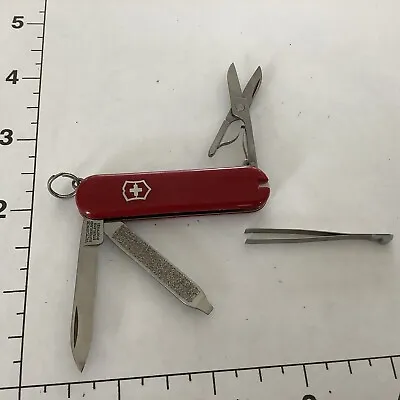 Swiss Army Knife Victornox  Rostfrei 2” Pocket Knife File Scissors Tweezers • $12.99