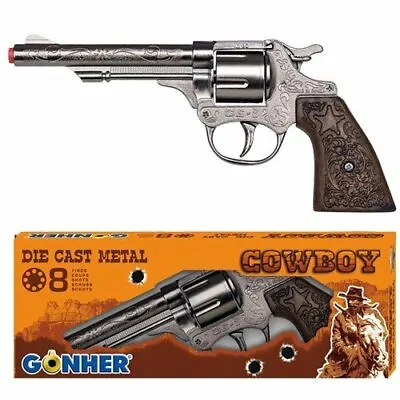 UK Gonher Diecast Metal 8 Ring Shot Cowboy Gun Gonher Cowboy Metal 8 Ring Sho U • £16.81