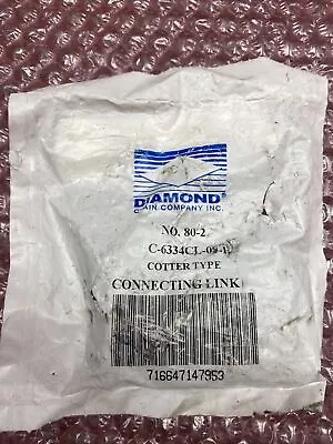 NEW IN BAG Diamond ANSI 80-2 CONNECTING LINK FOR STANDARD ROLLER CHAIN • $40