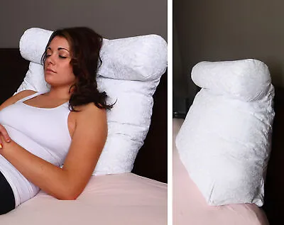 Relax In Bed Pillow - Lounger Support Pillow With Neck Roll For Reading Bed Rest • $44.95