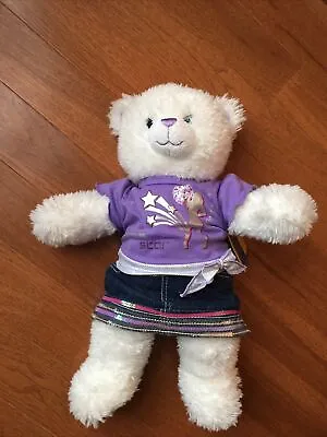 Build A Bear Hannah Montana White Sparkle 18” Plush Bear Incudes Outfit • $16.50