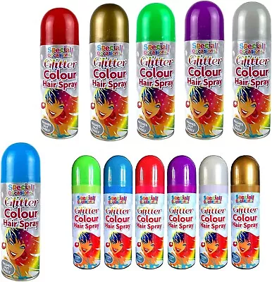 Temporary Colour Hair Spray Fancy Dress Up Birthday Party Nights 6pcs In One P • £23.99
