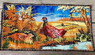 Vintage Pheasant Wall Tapestry  39 X20  Bird Decor Hanging Hunting. • $22.50