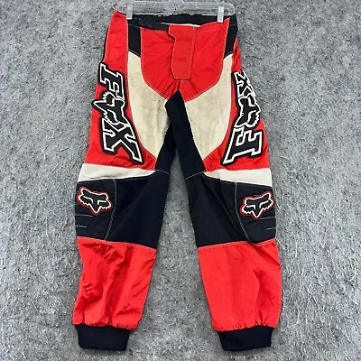 Fox Pants 28 Red Black Double Knee Padded Motorcross Dirt Bike Gear Body Armour • $5.99