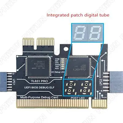 TL631 Pro Motherboard Diagnostic Analyzer Tester Cards For Laptop PC PCI PCI-E • $49.71