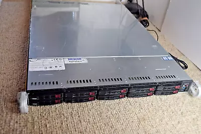 Supermicro 1U Server E5-2620 V4 8C 64GB DDR4 SSD Dual PSU RAID SFP 10 X HDD Bays • $990