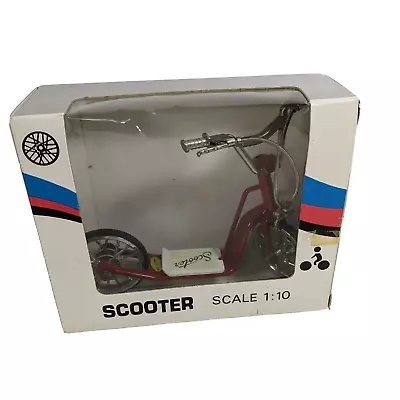 Mytek No. MY-0065 Red Scooter Die Cast Metal Replica Model With Box ~ 1:10 Scale • $14.99