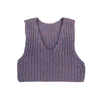 Free People Women's Hoopla Cropped Sweater Vest Knit Sleeveless Top L M New • $29.99