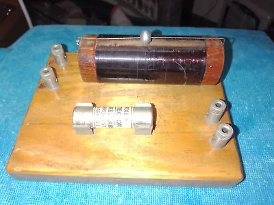 VINTAGE CRYSTAL RADIO RECEIVER - FIXED DETECTOR W/ TUNABLE COIL • $35.99