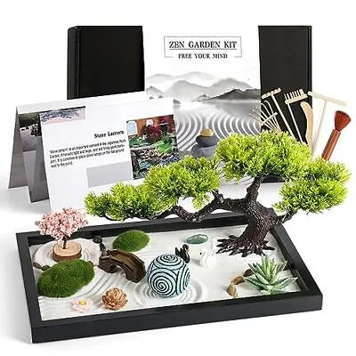 Zen Garden Kit For Desk Decor - Premium Beautiful Japanese Mini Zen Sand  • $55.78