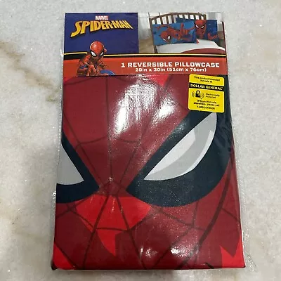 Marvel Spiderman Reversible Pillowcase Bed Kids New UB • $10.99