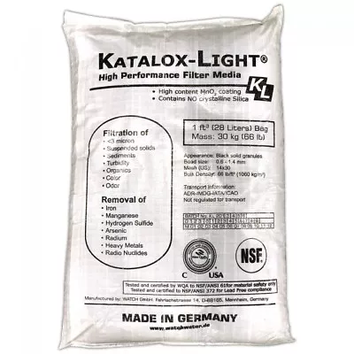 Katalox-Light® Catalytic Media (Iron H2S Manganese) 1.0 Cu. Ft. Box • $295