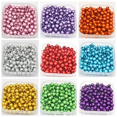 200 Pcs 3D Illusion Acrylic Miracle Round Beads 6mm Spacer Craft Jewelry Making • $3.59