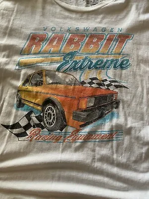 Volkswagen Rabbit  T-Shirt Extreme Racing Short Sleeve Tee Size XL • $14