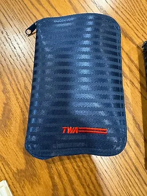 VTG TWA Duffle Zip Case Trans World Airlines First Class Expandable • $10