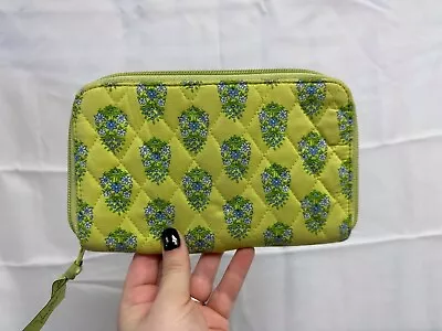 Vera Bradley Zip Up Wallet - Citrus Elephant - Blue And Green Paisley - Retired • $9