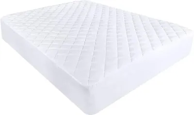  Pollycotton Quilted Matress Mattress Protector Fitted Bed Cover !!!all Sizes  • £6.95