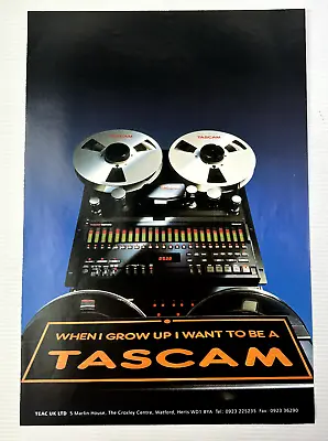 1991 TASCAM Reel To Reel Tape Machine Original Magazine Vintage PRINT AD • $25