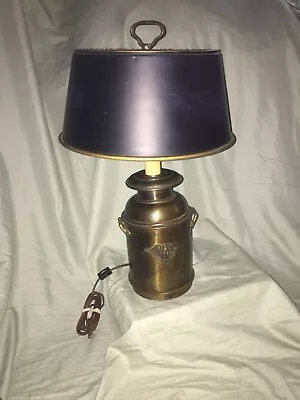 Vintage Underwriters Laboratories Metal Small Milk Can Electric Portable Lamp • $350