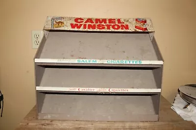 Vintage 1950s Camel Winston Cigarettes Tobacco 22  Metal Store Display Rack Sign • $125