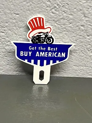 Get The Best Buy American Metal Plate Topper Sign Motorcycle Hot Rod Gas Oil US • $34.99