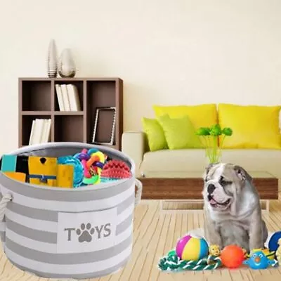 Pet Dog Toy Storage Basket For Organizing Pet Toys Blankets Leashes And Food Box • $20.11