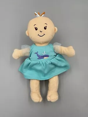 Manhattan Toy Co Wee Baby Stella 11” Soft Doll Teal Whale Dress 2019 • $12.80