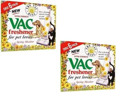 12 Disc Pack Vac Air Freshner Hoover Vacuum Cleaner Pet Lover Spring Meadow Home • £3.19