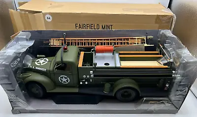 Rare Fairfield Mint 1941 Chevy Army Pumper Firetruck 1:16 Highway 61 Die-Cast • $299.99