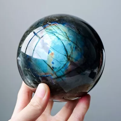 1pc Natural Rainbow Labradorite Sphere 45mm+ Quartz Crystal Ball Gem Healing • $17.59
