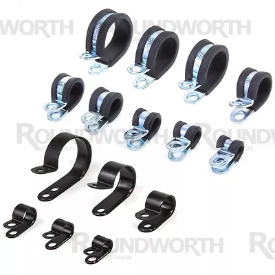 £3.55 • Buy Zinc Steel/Nylon Plastic P Clips Wire/Pipe/Cable Running Conduit Tubing Sleeving