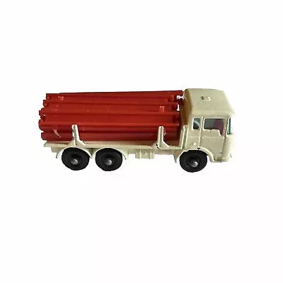 Vintage Matchbox No .58 DAF Girder Truck - Cream Ext. & 12 Red Plastic Girders • $0.99