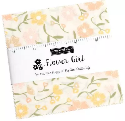 Flower Girl Moda Charm Pack 42 100% Cotton 5  Precut Fabric Squares • $15.99