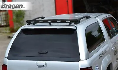 Rear Roof Bar + LEDs To Fit Nissan Navara D40 2005 - 2016 Stainless Steel BLACK • $423.42