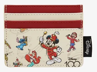 Loungefly Disney 100 Mickey Mouse Cardholder Mickey Band Characters Card Wallet • $24.45