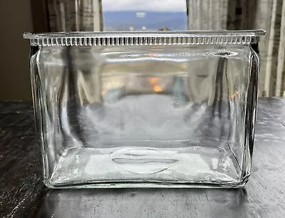 Vintage Glass Battery Box Fish Tank Terrarium Aquarium Approx.  10x6x7 • $49.95