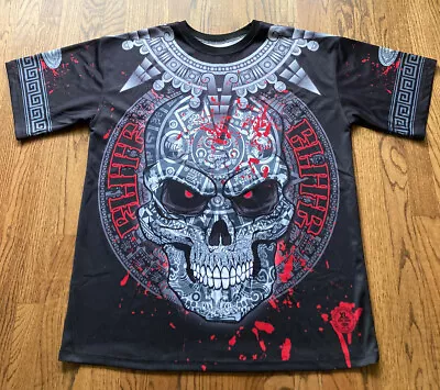 Elite Sports Usa Mma Abstract Skull Logo Jersey Mens Shirt XL Polyester T1#1414 • $40.99