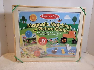 NEW Melissa And Doug: 119 Piece 4 Scene Wooden Magnetic Matching Picture Game  • $15